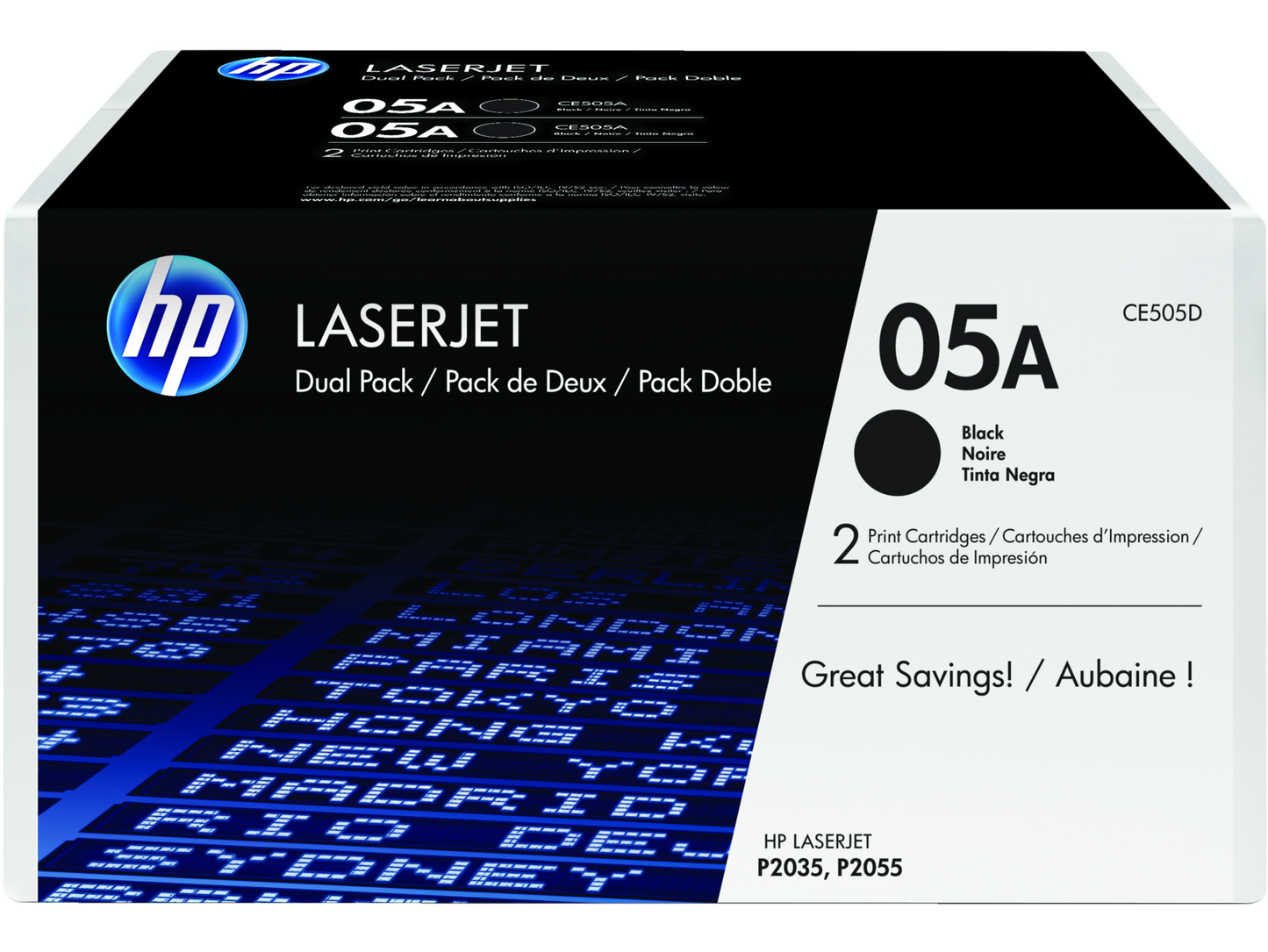 HP 05A Black 2 Pack