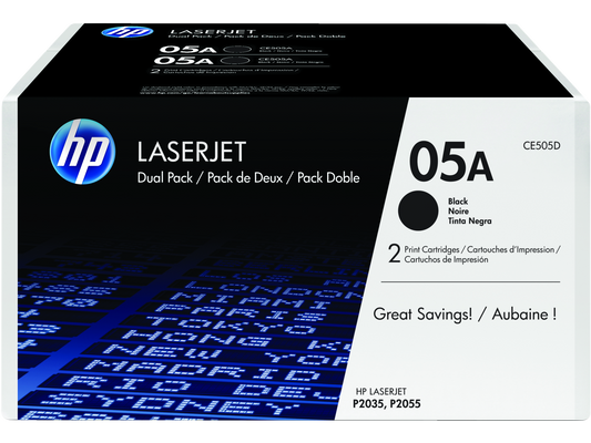 HP 05A Black 2 Pack